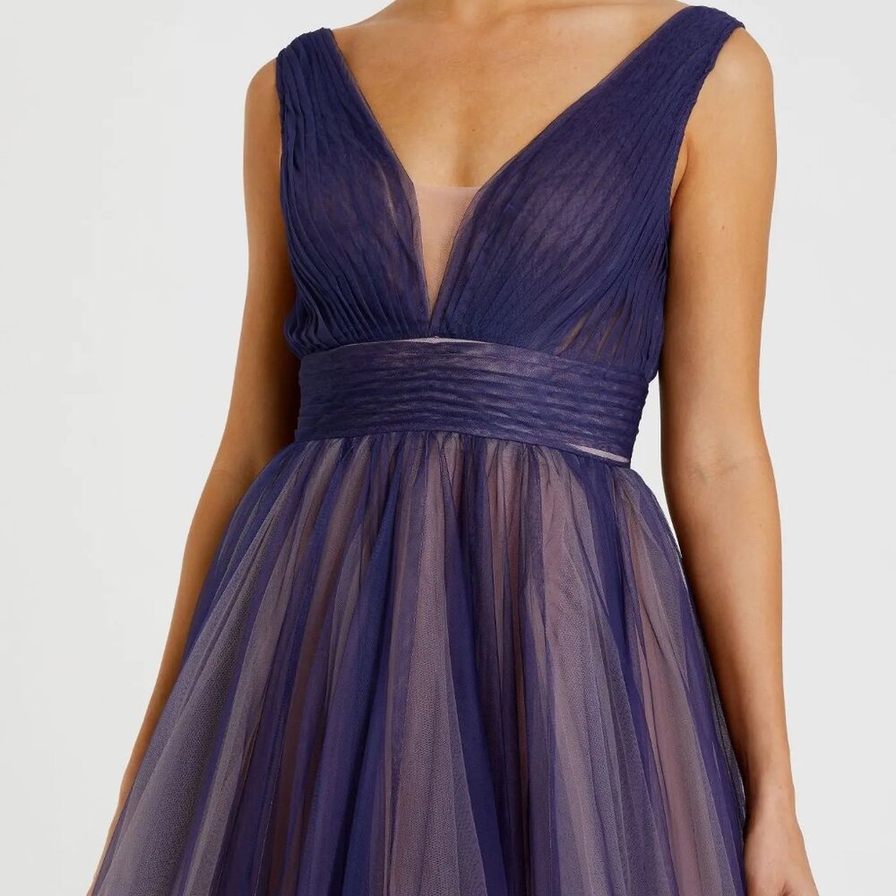 Mac Duggal Purple Sleeveless Ombre Tulle Ball Gown Size 10, Only Worn Once! - Picture 3 of 7